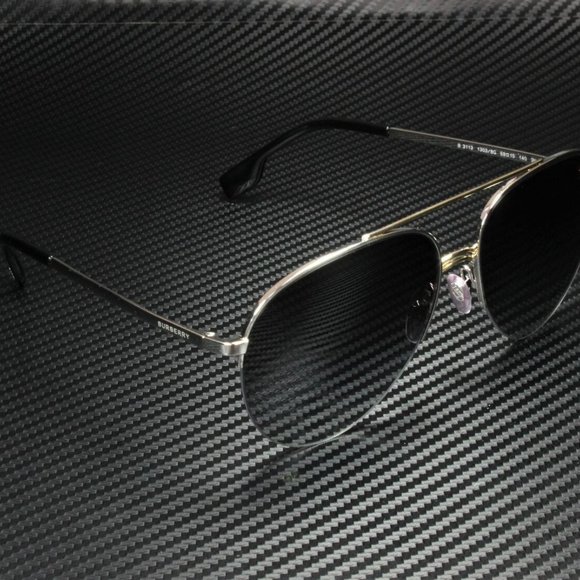 Burberry Silver and Gold Aviator 49mm Sunglasses - Picture 3 of 5